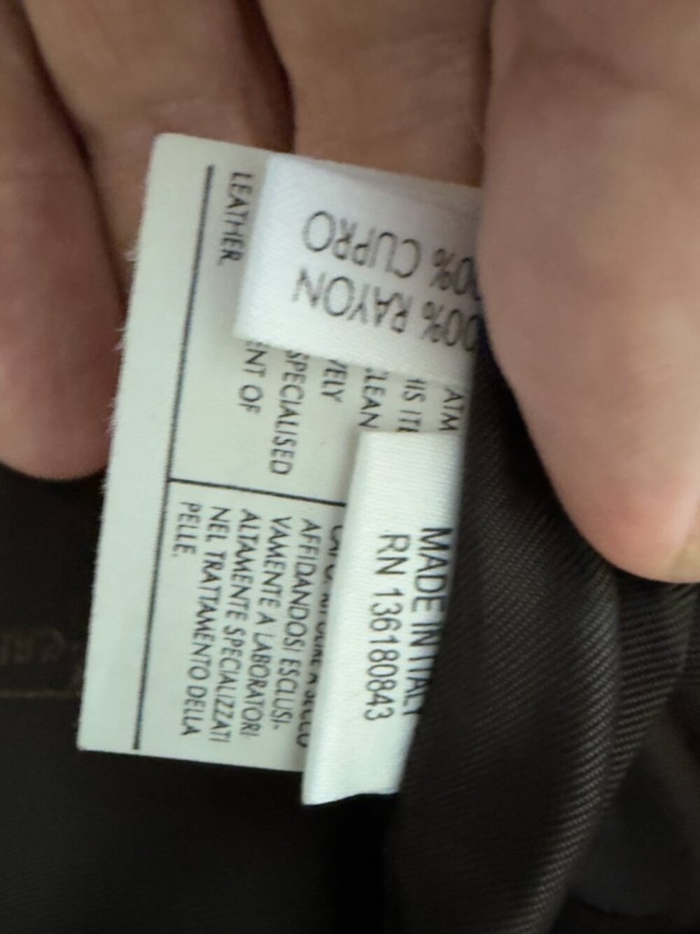 Size 40L Men's Pristine Vintage Ferragamo Men's Chocolate Brown Leather Blazer. - Picture 7 of 7